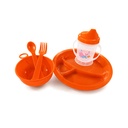 Set de Alimentación para Bebe de Color Mandarina