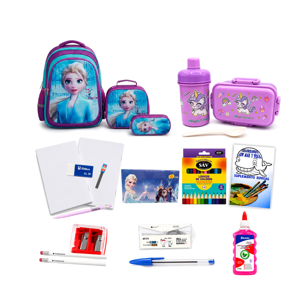 Combo Escolar para Niña Frozen: Magia y Aprendizaje