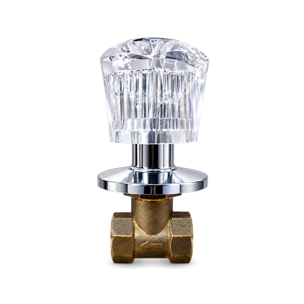 Llave de Empotrar de Zapatilla Florona Transparente ½