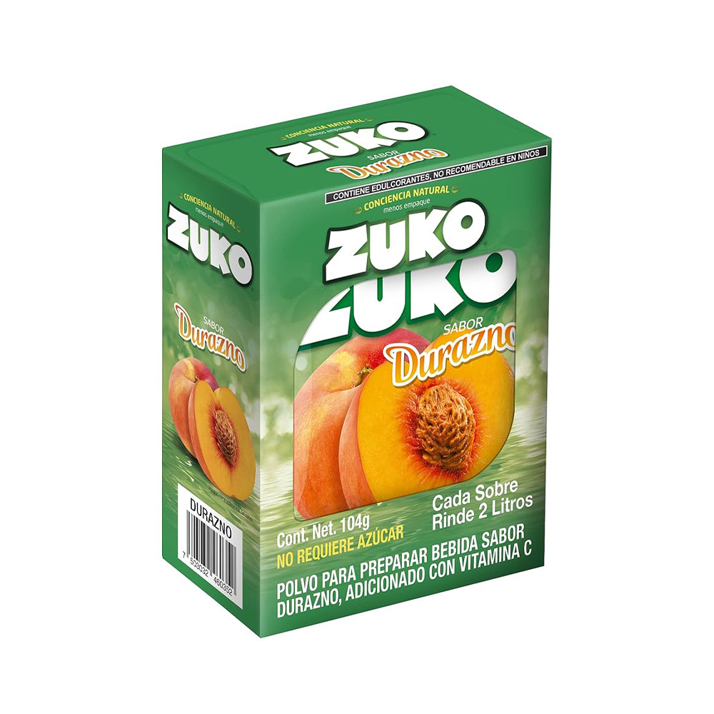 Refresco en polvo sabor Durazno Zuko (13g)