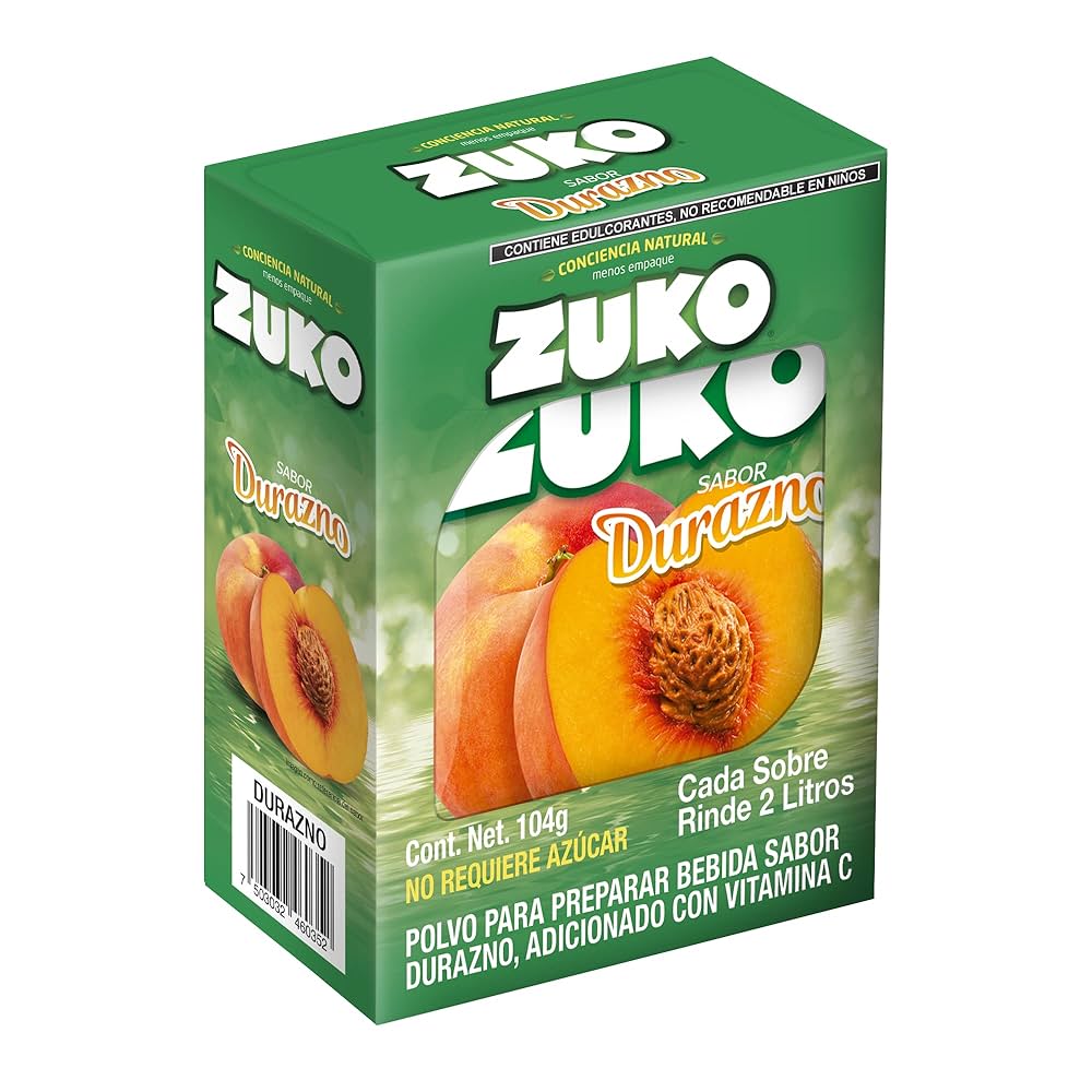 Refresco en polvo sabor Durazno Zuko (13g)