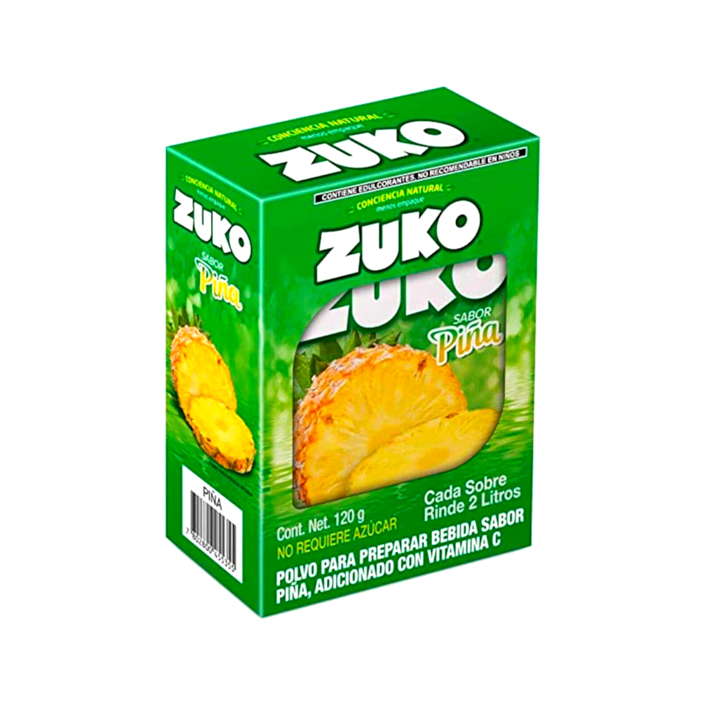 Refresco en polvo Zuko sabor Piña (13g)
