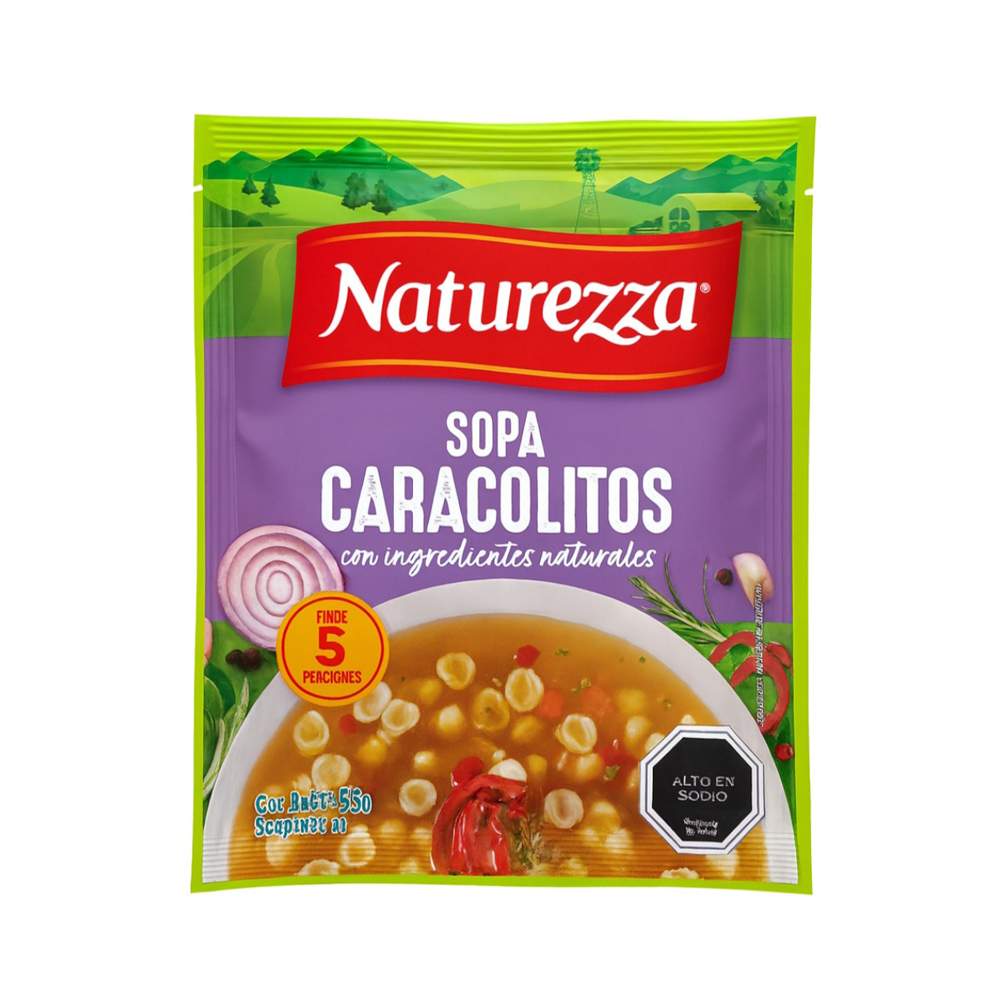 Sopa de Pollo con Caracolitos Naturezza (55 g)