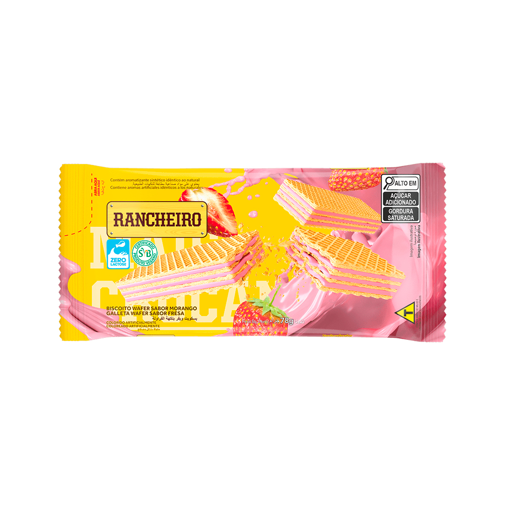 Sorbeto (wafer) sabor fresa Rancheiro (78 g)