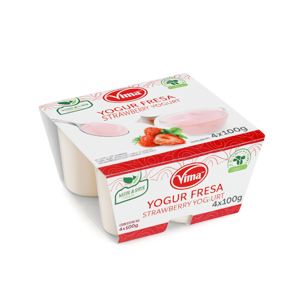 Yogur Sabor Fresa Vima (4X100g)