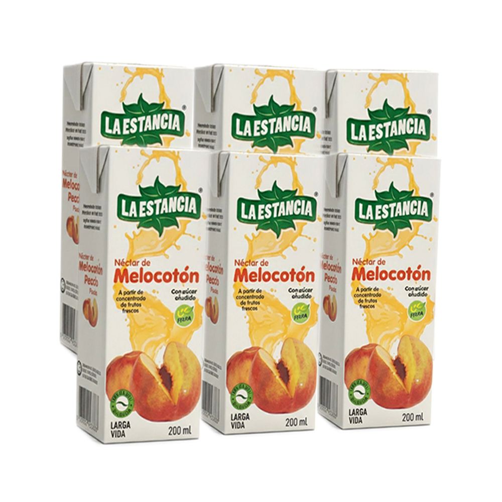 Pack 6uds Néctar sabor Melocotón La Estancia (6x200ml)