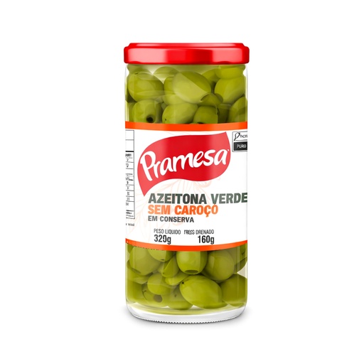 Aceituna Verde sin Hueso Pramesa (160g)