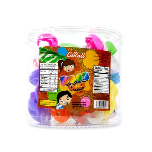 Pomo de Caramelo Duro Boca Loca Beso (90g)