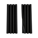 Cortinas de Argollas Tapa Sol Color Negro (132x213cm)